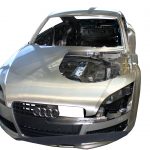Blick auf die Karosserie eines Audi TT der zweiten Generation ab 2006