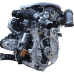 Fotografiert und anschließend freigestellt wurde der BMW Ottomotor, der seit 2015 in vielen Benzinern verbaut ist. Hier das Schnittmodell.