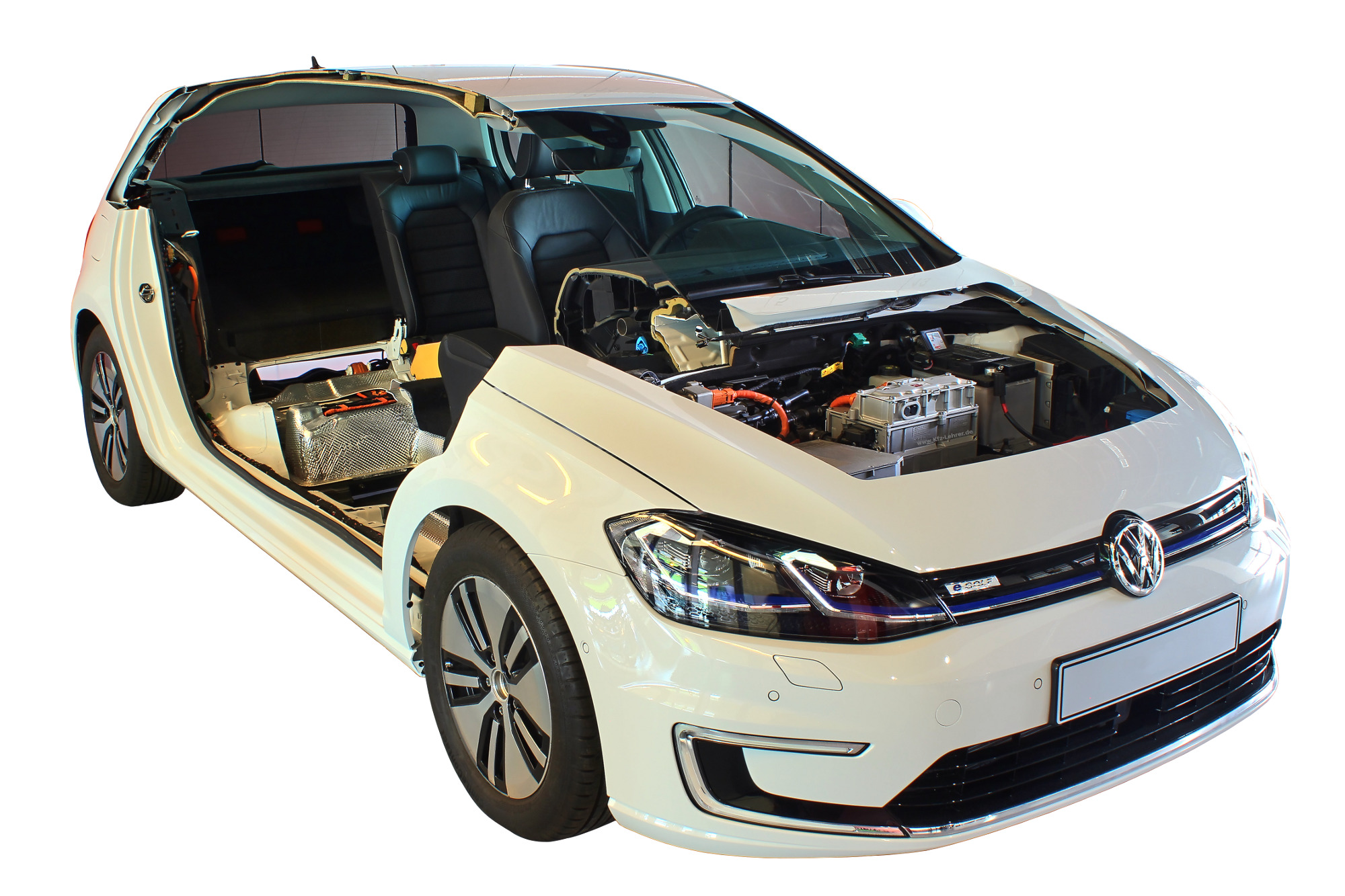 Blick auf das Gesamtfahrzeug VW e-Golf geschnitten